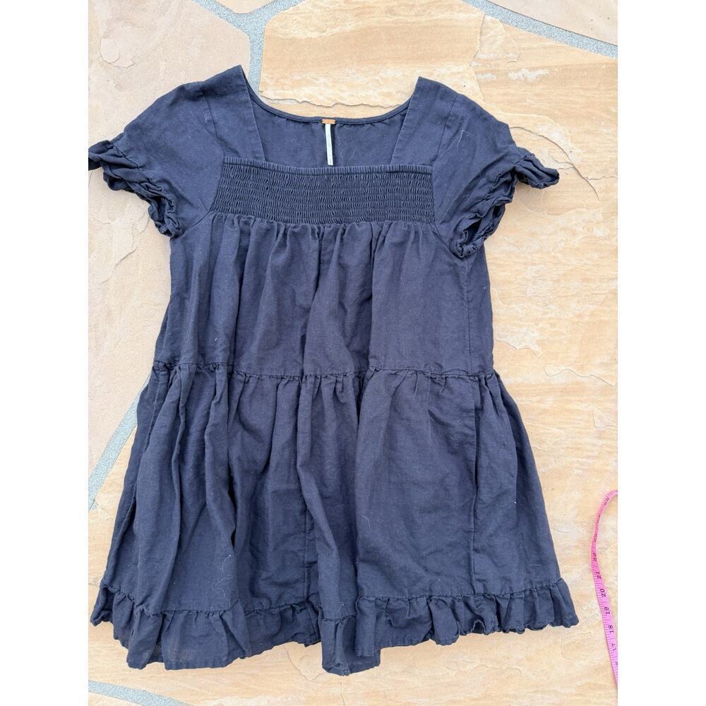 Free People Sadie Black Tunic Dress Sz S Beach Festival